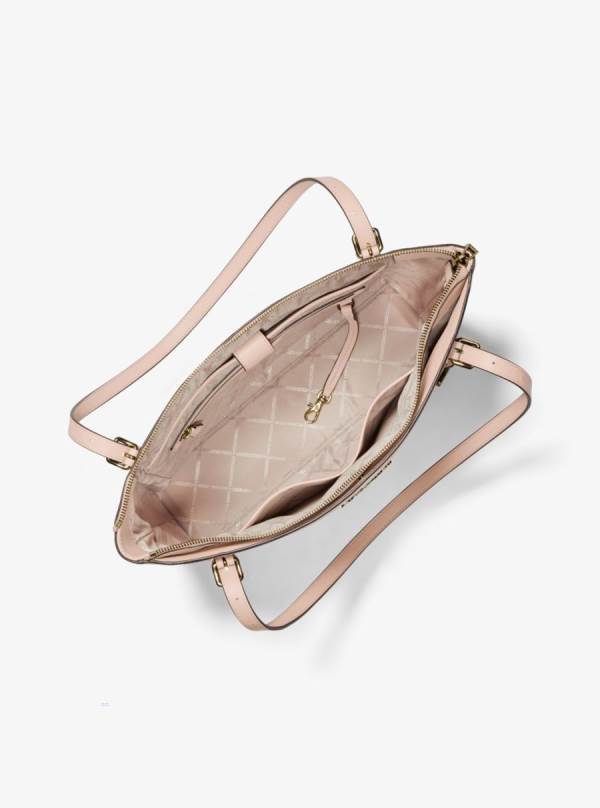 Damske Prenosná Taška Michael Kors Voyager Large Saffiano Leather Top-Zip Ruzove - Kabelky Michael Kors Vypredaj | HSBAF-6709